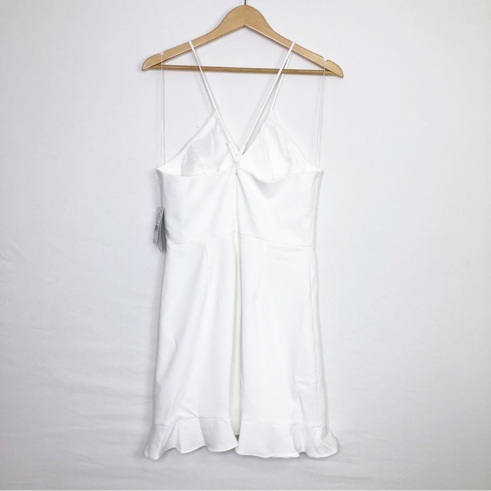 Aidan Mattox NWT size 10 ivory halter A-line mini… - image 4